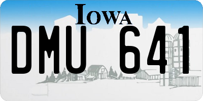 IA license plate DMU641
