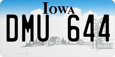 IA license plate DMU644