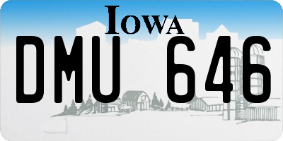 IA license plate DMU646