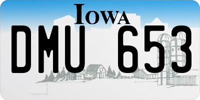 IA license plate DMU653