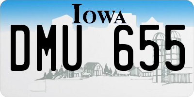 IA license plate DMU655