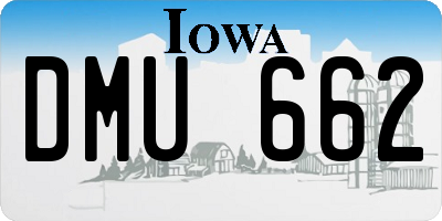 IA license plate DMU662