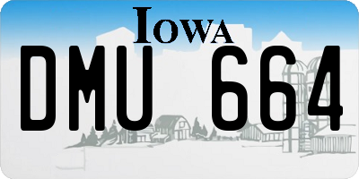 IA license plate DMU664