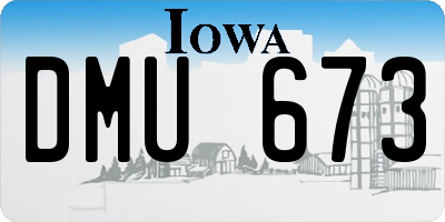 IA license plate DMU673