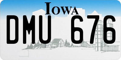 IA license plate DMU676