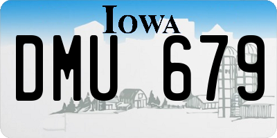 IA license plate DMU679
