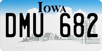 IA license plate DMU682