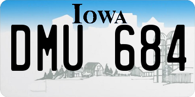 IA license plate DMU684