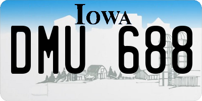 IA license plate DMU688