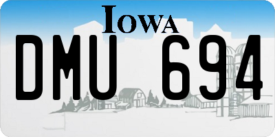 IA license plate DMU694