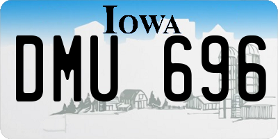 IA license plate DMU696