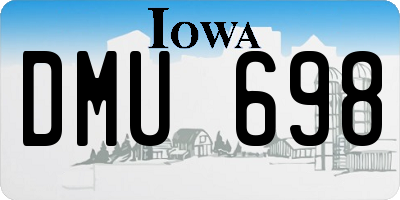 IA license plate DMU698