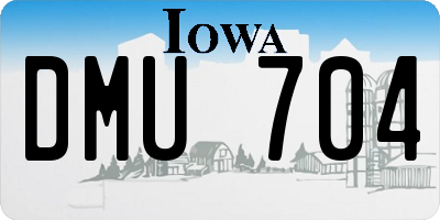 IA license plate DMU704
