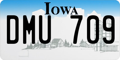IA license plate DMU709