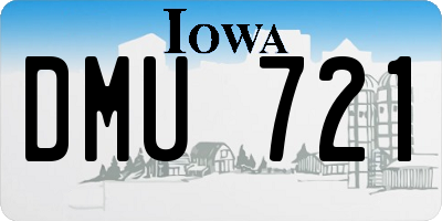 IA license plate DMU721