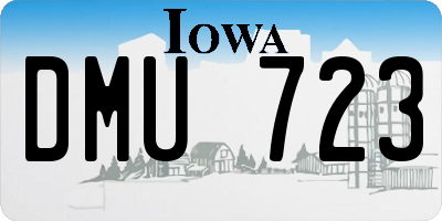 IA license plate DMU723