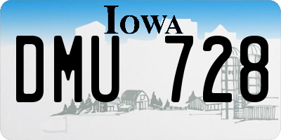 IA license plate DMU728