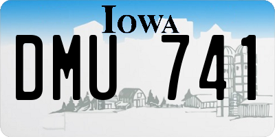 IA license plate DMU741