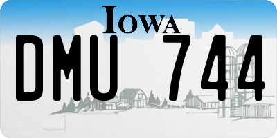 IA license plate DMU744