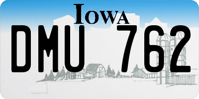 IA license plate DMU762
