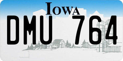 IA license plate DMU764