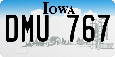 IA license plate DMU767