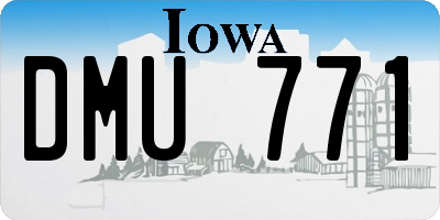 IA license plate DMU771