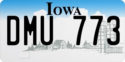 IA license plate DMU773