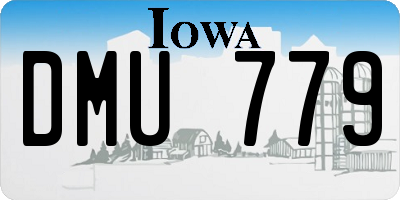 IA license plate DMU779