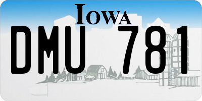 IA license plate DMU781