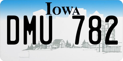 IA license plate DMU782