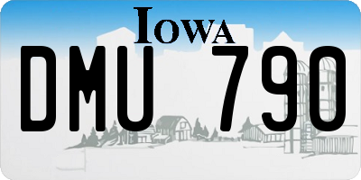 IA license plate DMU790