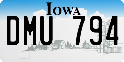 IA license plate DMU794