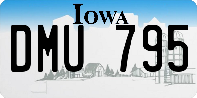 IA license plate DMU795