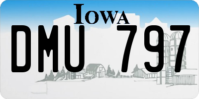 IA license plate DMU797