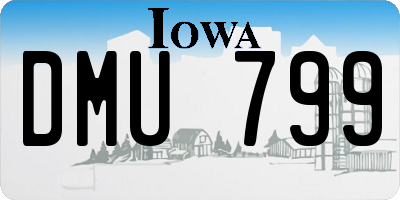 IA license plate DMU799