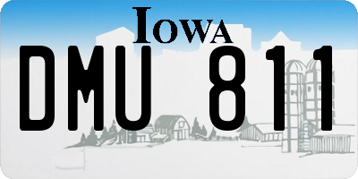IA license plate DMU811