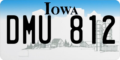 IA license plate DMU812