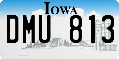 IA license plate DMU813