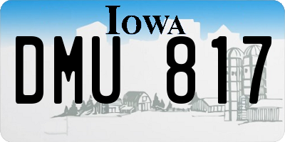 IA license plate DMU817