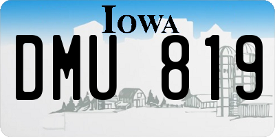 IA license plate DMU819