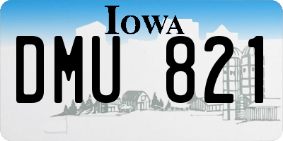 IA license plate DMU821