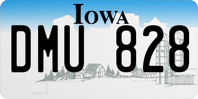 IA license plate DMU828