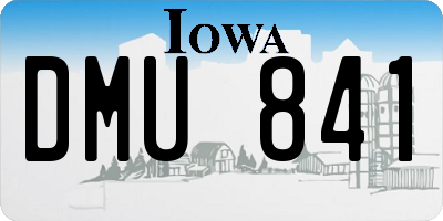 IA license plate DMU841