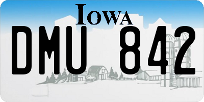 IA license plate DMU842