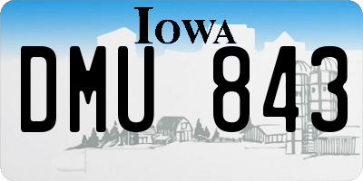 IA license plate DMU843