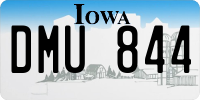 IA license plate DMU844