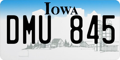 IA license plate DMU845