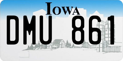 IA license plate DMU861