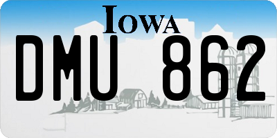 IA license plate DMU862